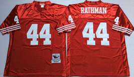 Men&#39;s Tom Rathman #44 Stitched Jersey Scarlet White - T-Shirts - $46.99