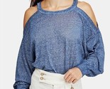 FREE PEOPLE We The Free Damen Top Chill Out Langarm Storm Blau Größe XS - $46.48