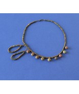 Jewelry-SKU#x153/Una Kite Gemstone Natural Bead Necklace Hoop Earrings - $27.00