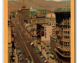 Main Street View Salt Lake City Utah UT UNP LInen Postcard U10 - $1.93
