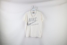 Vtg Nike Womens Large Spell Out Travis Scott Big Swoosh V-Neck T-Shirt W... - $44.50