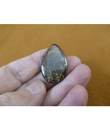 O-137) polished teardrop shaped green flash Yowah specimen stone Australia - $78.99