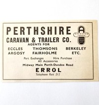1954 Perthshire Caravan &amp; Trailer Dealership Advertisement Automobilia E... - $369.57 MXN
