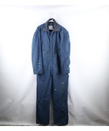Vintage 80s Walls Mens XL Thrashed Insulated Wide Leg Coveralls Bibs Blu... - $81.39 CAD