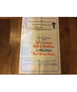 THE FORTUNE COOKIE Folded NOS 1966 movie poster JACK LEMMON/WALTER MATTHAU - $942.07 MXN
