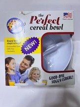 The Perfect Cereal Bowl Divided Portion Control Bowl No Soggy Cereal White - $16.65