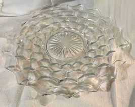 Vtg Pressed Glass Starburst Plate 11 Inch - £5.94 GBP