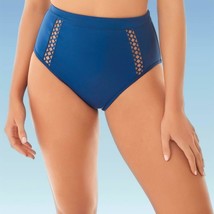 Women&#39;s Slimming Control Mesh Inset High Waist Bikini Swim Bottom - Beach Betty - £13.98 GBP