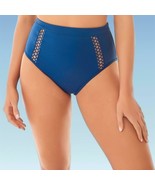 Women&#39;s Slimming Control Mesh Inset High Waist Bikini Swim Bottom - Beac... - £13.73 GBP