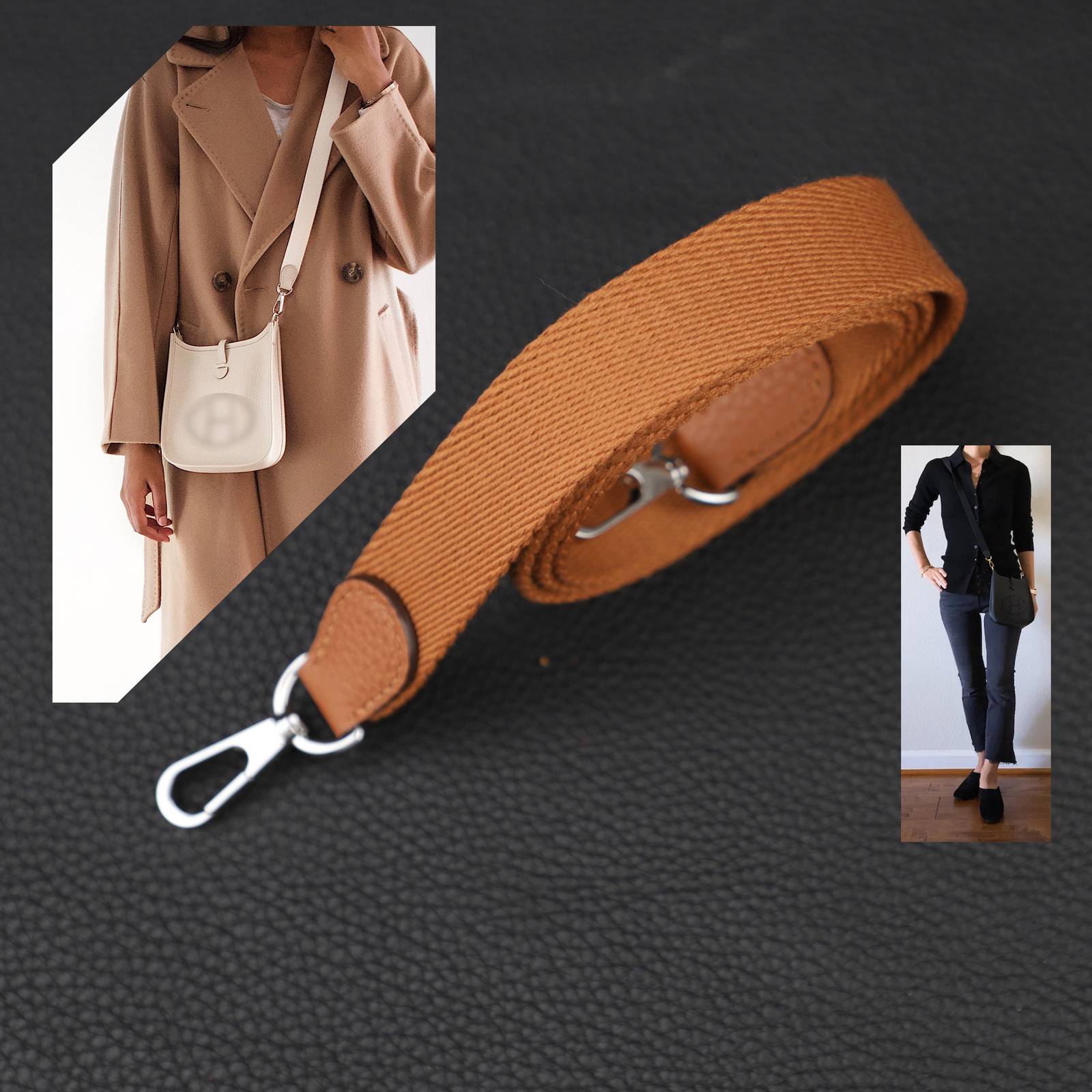 1inch width Amazon Cavans shoulder strap,crossbody strap for Evelyne TPM