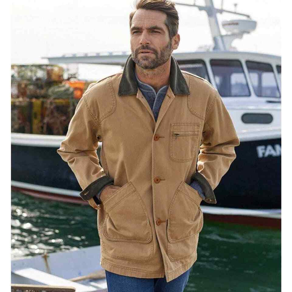 L.L. BEAN Vintage Mens Medium M Barn Field Chore Coat Blanket Lined Prad... - $355.51
