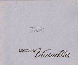 ORIGINAL Vintage 1978 Lincoln Versailles Oversize Sales Brochure Book - £23.21 GBP