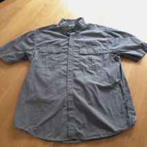 WOLVERINE Button Up Shirt Short Sleeve Dark Grey Men&#39;s US Size Large L - £11.63 GBP
