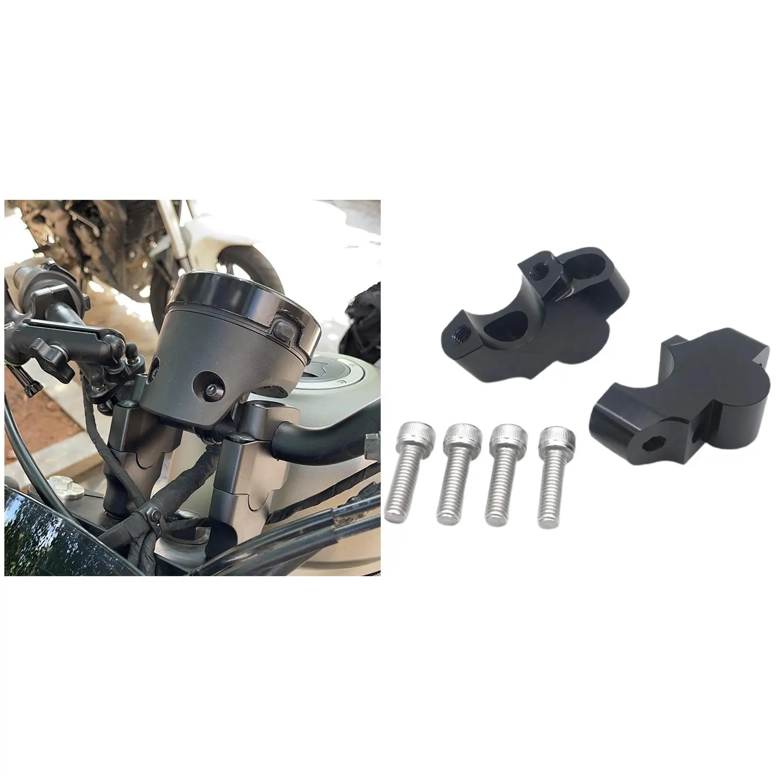 Motorbike Handlebar Mount Clamp Easy to Install Replaces Spare Parts Handle - £30.91 GBP