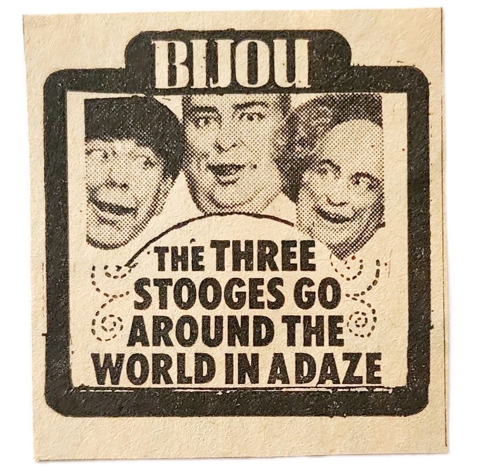 1963 The Three Stooges Bjiou Movie Advertisement Around The World Film F6F - $29.99