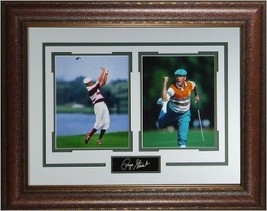 Payne Stewart unsigned 2 Photo Signature Series 21x25 Leather Framed - $158.95