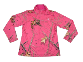 Mossy Oak Shirt Hunting Fishing Pink Camo Long Sleeve Women’s Sz LARGE - £6.76 GBP
