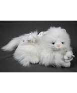 DAN DEE COLLECTORS CHOICE PLUSH FLUFFY WHITE CAT LONG HAIR BLUE EYES + 3... - $301.39 MXN