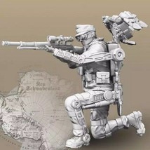 1/35 Resin Steampunk Model Kit German Soldier Exoskeleton Wolfenstein Unpainted - $11.87