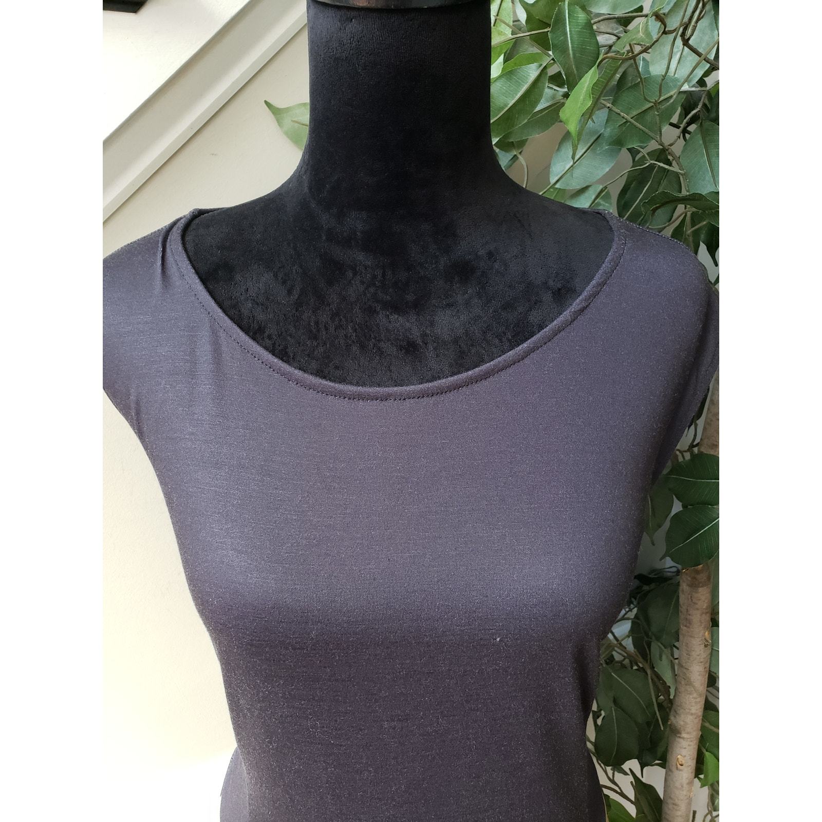 Lily by Firmiana Knee Length Sheath Dress Womens 2XL Black Pleated Sleeveless   Item image 11