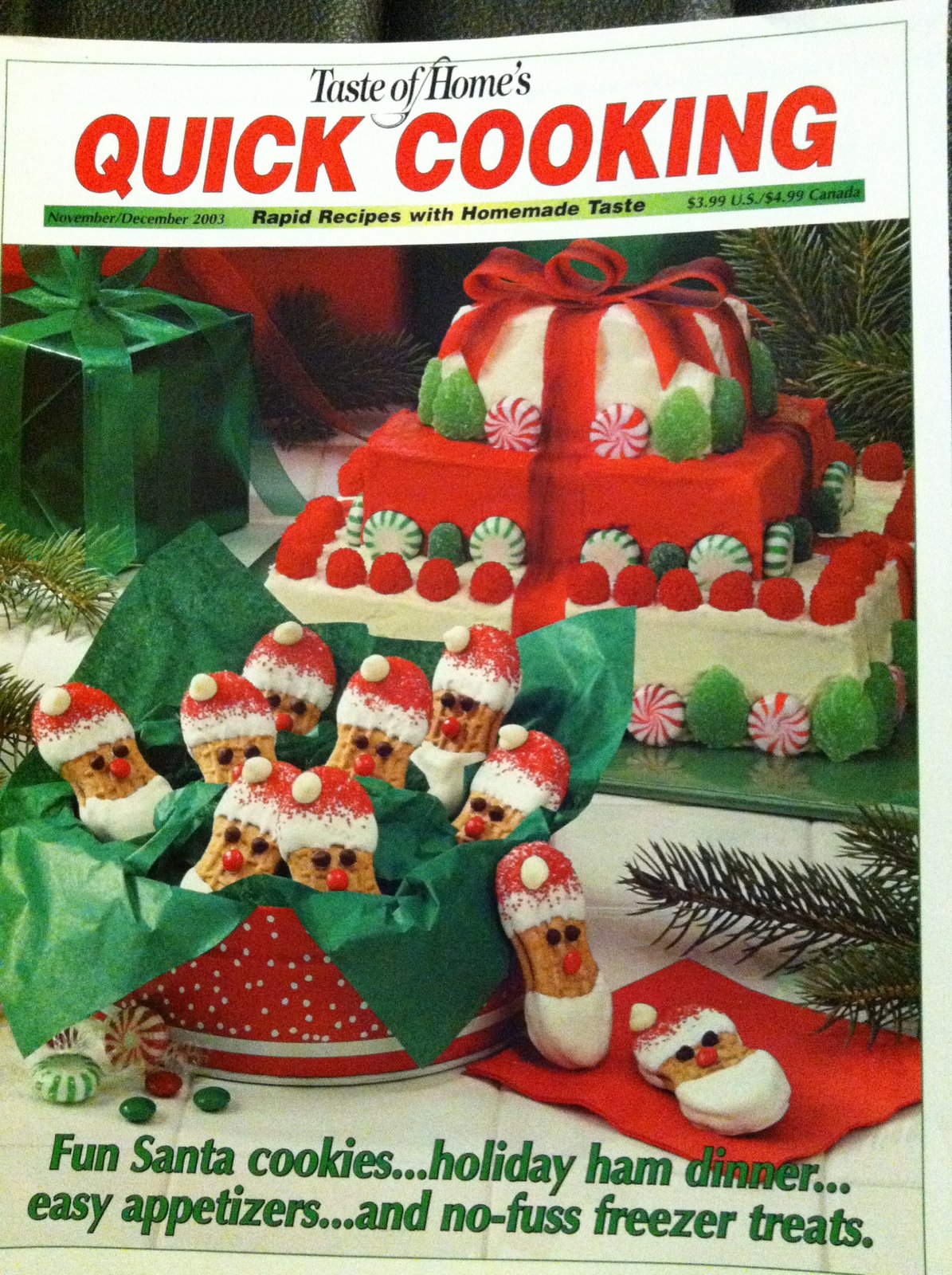 Quick Cooking Magazine - November/December 2003 (Fun Santa Cookies, Holi... - $4.89