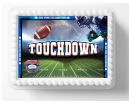 Football Touchdown Design Edible Image Personalized Edible Birthday Cake... - £11.92 GBP+