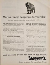 1962 Print Ad Sergeant&#39;s Sure Shot Worm Capsules Dachshund Dog Richmond,... - £14.12 GBP