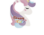 UNICORN Dream In Color Door Knob Hanger Sign Unicorn Shaped Kids Childre... - £13.35 GBP