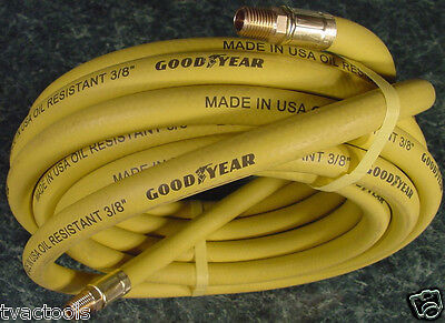 25 Foot 3/8 GOOD YEAR Rubber AIR HOSE USA made Oil Resistant Continental brand - $34.99