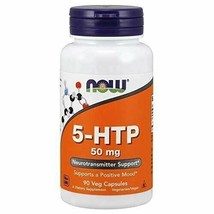 NEW NOW 5-htp Neurotransmitter Support Supplement 50 mg 90 Veg Capsules - £17.55 GBP