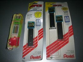 Lot of 3 Packs of Pentel &amp; 1 Sanford Pencil Lead Refills - 0.5mm &amp; 0.7mm - £8.29 GBP