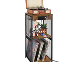 3-Tier Record Player Stand Storage Rack Turntable W/Usb Ports Nightstand... - $88.99