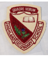 HIGHLAND SECONDARY SCHOOL QUAERE VERUM SEW ON PATCH EDUCATION BRITISH CO... - €13,05 EUR