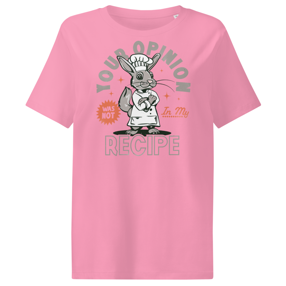 Women’s Organic Ribbed Neck T-Shirt - Opinion Bubble Pink Item image 5