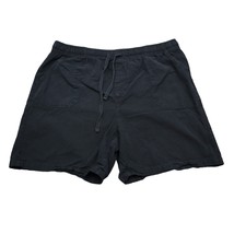 Basic Editions Shorts Mens L Black Mid Rise Elastic Waist Drawstring Pull On - £17.90 GBP