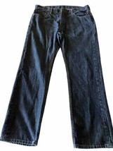 Levis 559 Jeans Men 36x32 Blue Dark Wash Cotton Denim Outdoor Y2K Missing Button - £11.63 GBP
