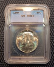 1964 50¢ Kennedy Silver Half Dollar MS64 ICG Certified Very Choice Brill... - £24.94 GBP