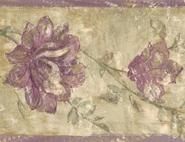 Dundee Deco BRAZBD6338 Prepasted Wallpaper Border - Floral Distressed Pu... - $16.65