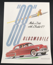1950 Red GM Oldsmobile Series 88 Rocket Advertising Print Ad 10.75&quot;x13.75&quot; - £10.95 GBP