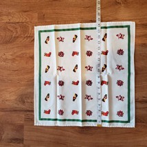 Cloth Napkins, Set of 4, Holiday Fabric, Handmade Stamped Santa Gifts Nutcracker image 5