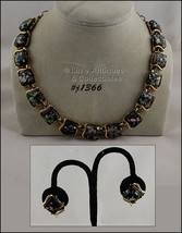 Vintage Signed Coro Necklace and Earrings (#J1366) - £39.96 GBP