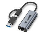 WAVLINK USB to 2.5G Ethernet Adapter, 2-in-1 USB C/USB 3.0 Ethernet Adap... - £33.28 GBP