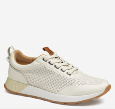 Johnston &amp; Murphy White Full Grain Kinnon Perfed Jogger (M) - €102,82 EUR