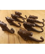 8 Horse Head Key Hooks Towel Hat Coat Hanger Rustic Cast Iron Antique St... - $716.26 MXN
