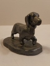 Miniature Hand Crafted Pewter Dachshund Collectible Figurine 2&quot; Tall - £11.89 GBP