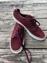 vans off the wall Burgundy Suede Low Top Size 9.5 Women’s - £10.49 GBP