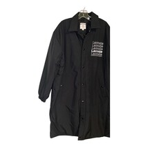 Lacoste LIVE Unisex Long Coach Jacket Black Logo Print Size M New Without Tags image 3