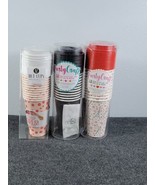 DECO Las Angeles, &amp; Party Craft 36 Themed Travel Cups w Lids &amp; Sleeves, ... - £17.52 GBP