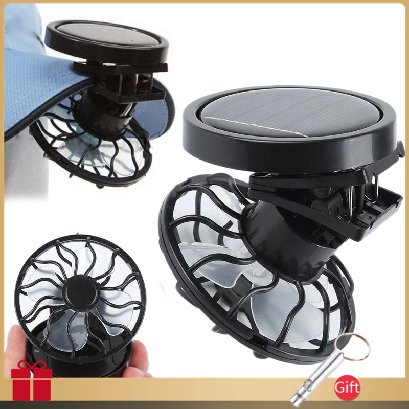 Mini Solar Fan Portable Cooling Fan Clip-on Outfoor Solar Energy Camping Fan - £9.15 GBP+