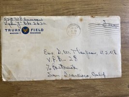 1945 WW2 Soldier Letter Truax Field Envelope and Letterhead Madison, Wis... - $34.64